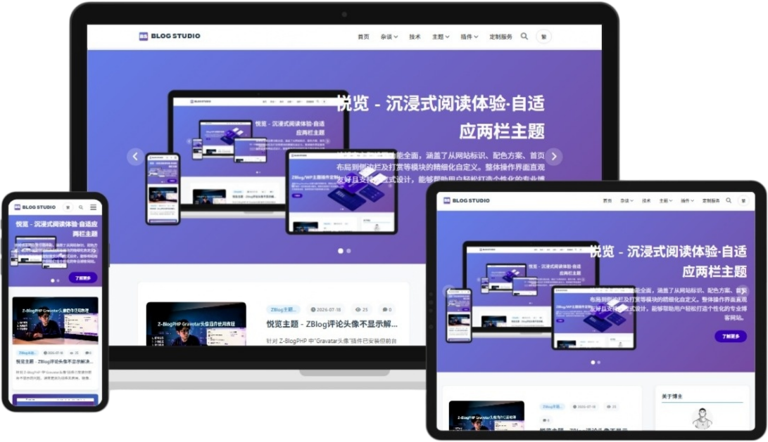 悦览 - 沉浸式阅读体验·自适应两栏主题